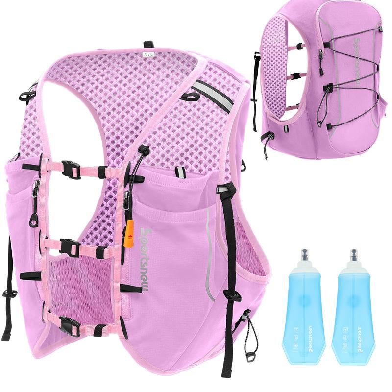 Sportsnew Hydration Vest 10L – Unisex Lightweight Running Backpack with 2L Bladder or 500Ml Soft Flasks, Waterproof Phone Pocket, Breathable Pack for Marathon, Trail Running, Hiking, Cycling