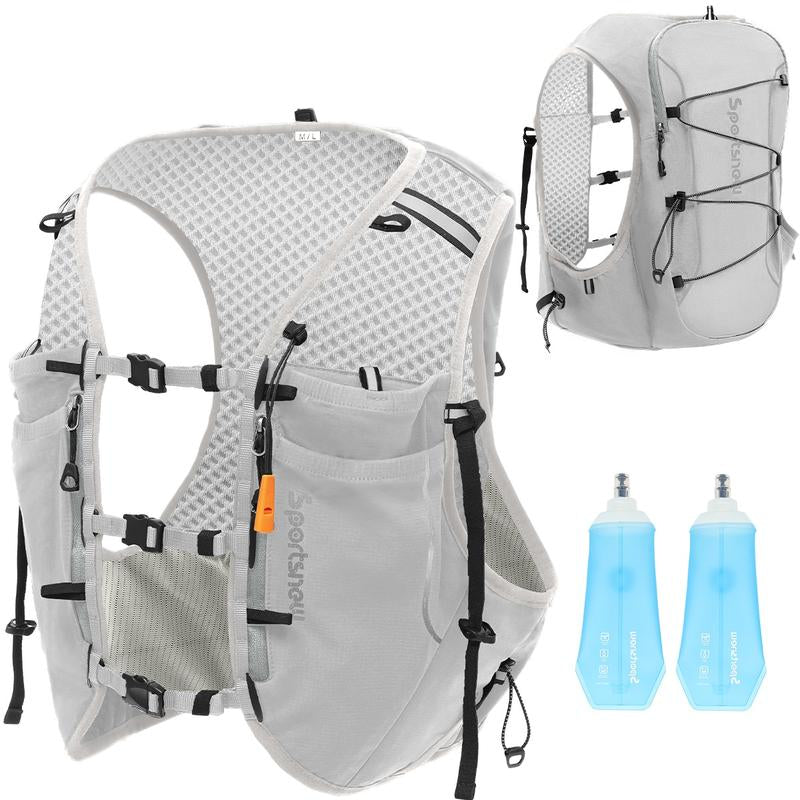 Sportsnew Hydration Vest 10L – Unisex Lightweight Running Backpack with 2L Bladder or 500Ml Soft Flasks, Waterproof Phone Pocket, Breathable Pack for Marathon, Trail Running, Hiking, Cycling