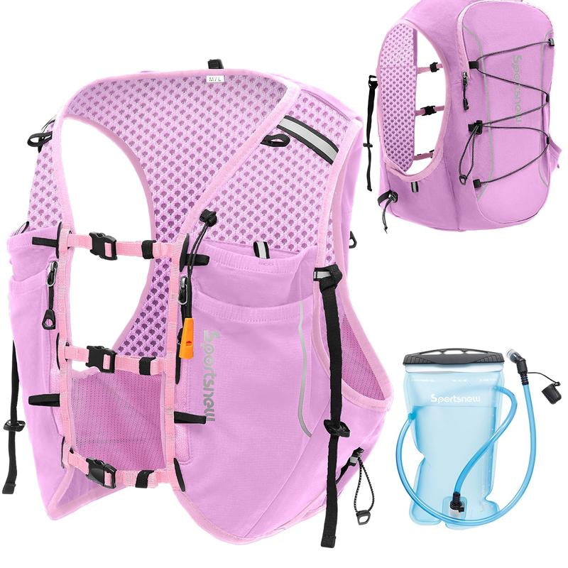 Sportsnew Hydration Vest 10L – Unisex Lightweight Running Backpack with 2L Bladder or 500Ml Soft Flasks, Waterproof Phone Pocket, Breathable Pack for Marathon, Trail Running, Hiking, Cycling